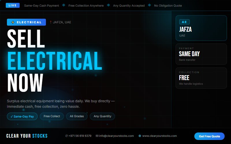 We Purchase Electrical Dead Stock in JAFZA, UAE — Free Collection, Instant Pay