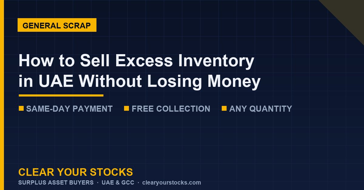 How to Sell Excess Inventory in UAE Without Losing Money