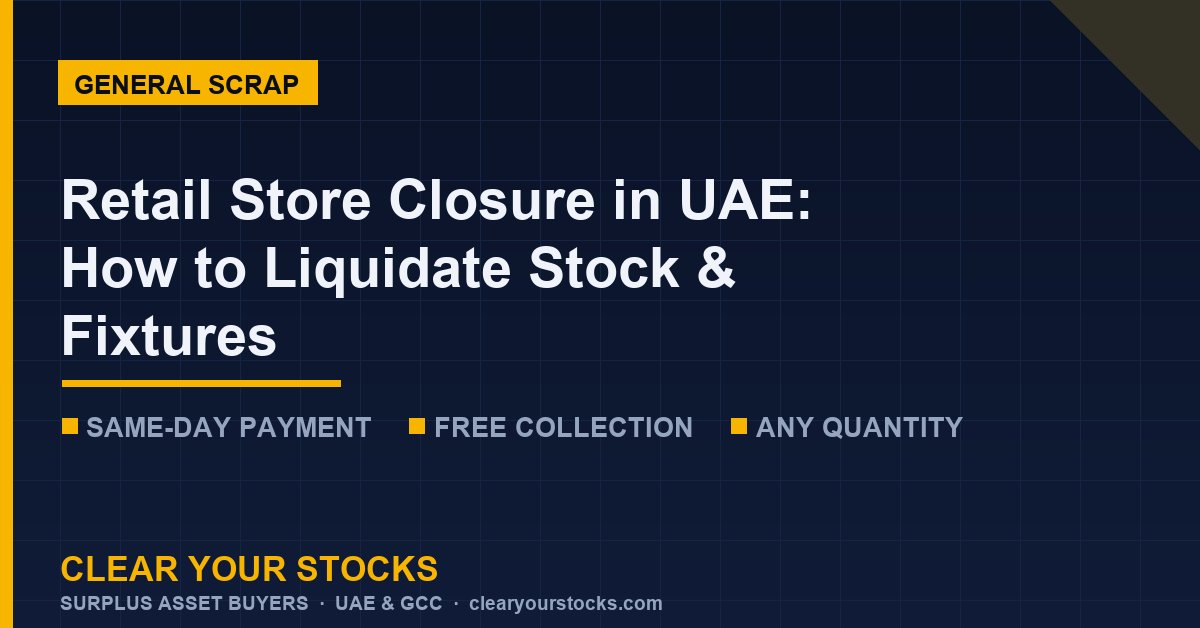 Retail Store Closure in UAE: How to Liquidate Stock & Fixtures