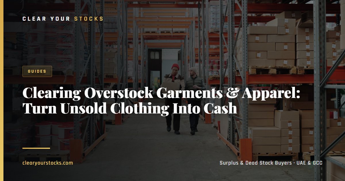 Clearing Overstock Garments & Apparel: Turn Unsold Clothing Into Cash