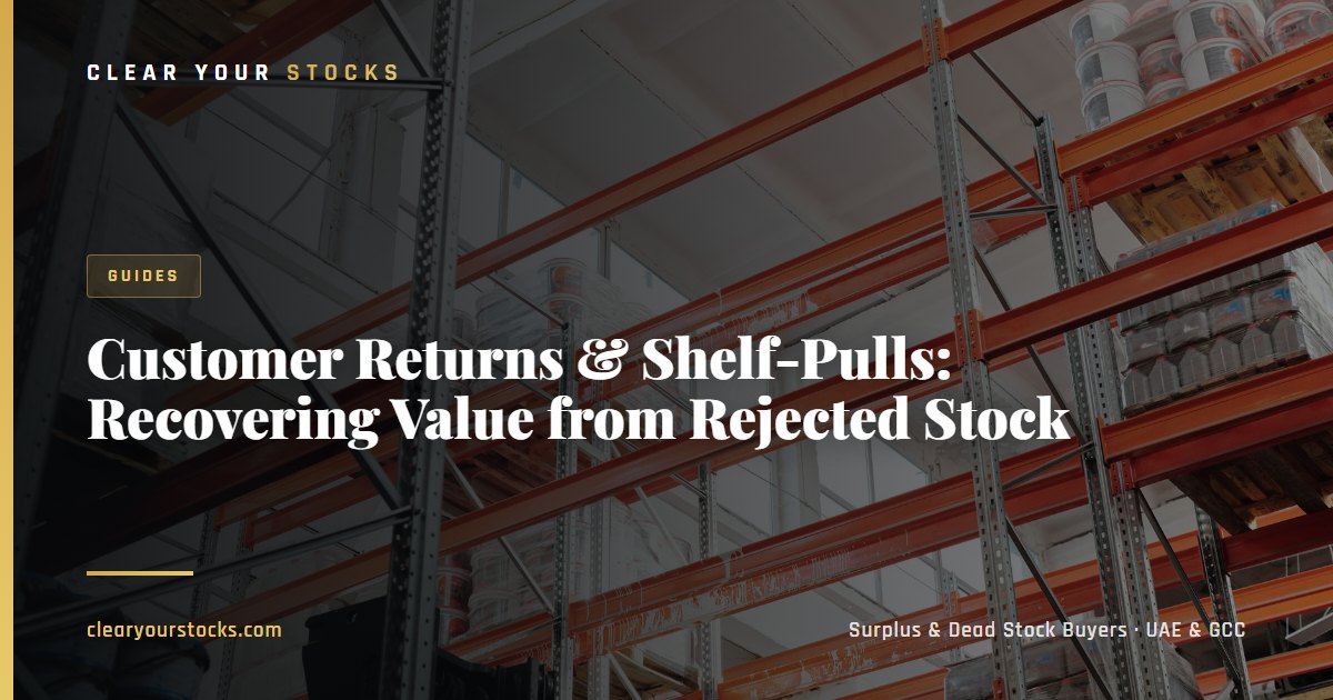 Customer Returns & Shelf-Pulls: Recovering Value from Rejected Stock