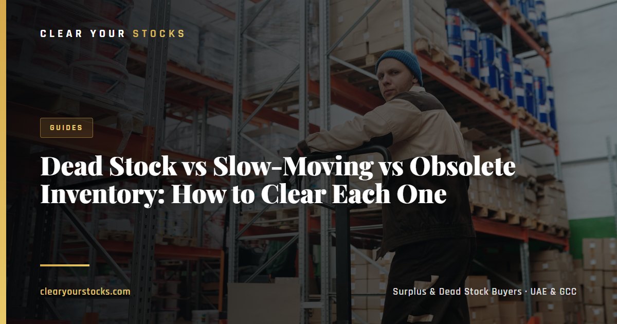 Dead Stock vs Slow-Moving vs Obsolete Inventory: How to Clear Each One