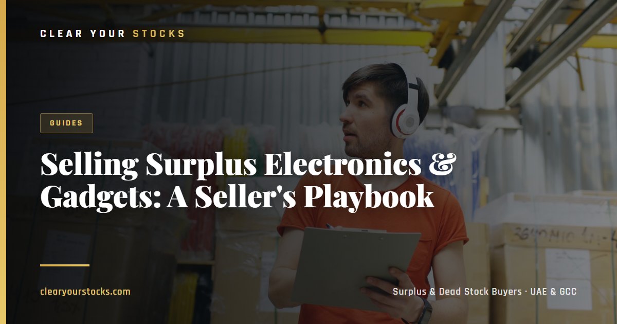 Selling Surplus Electronics & Gadgets: A Seller's Playbook