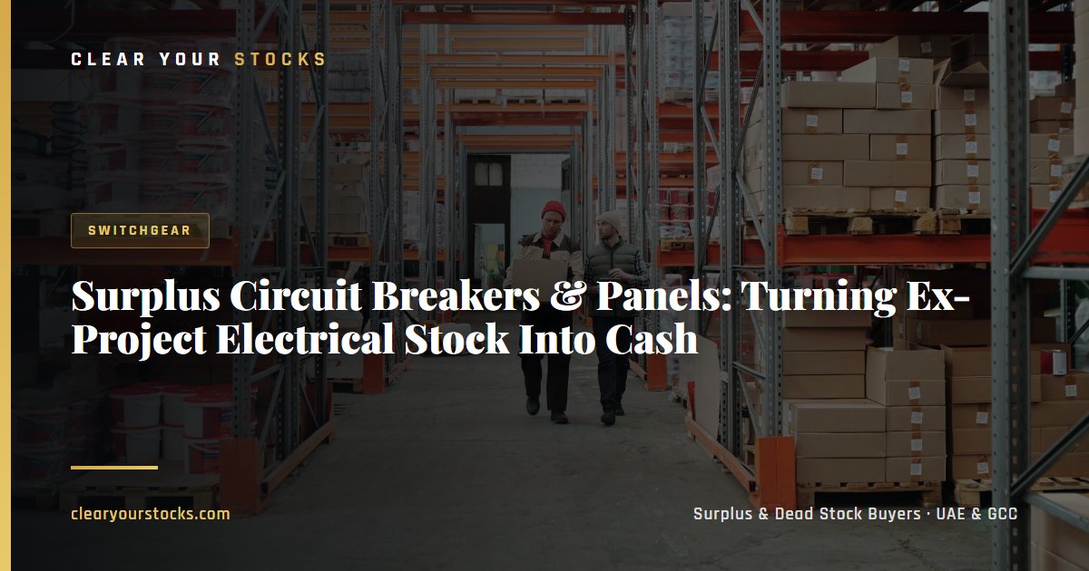 Surplus Circuit Breakers & Panels: Turning Ex-Project Electrical Stock Into Cash