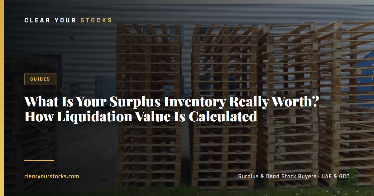 What Is Your Surplus Inventory Really Worth? How Liquidation Value Is Calculated
