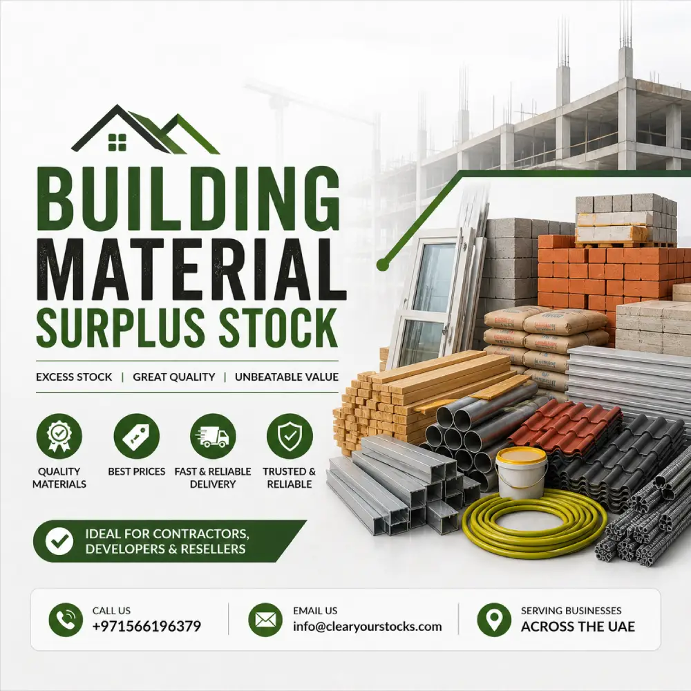 Building Material Buyers UAE | Construction Surplus Buyers | Clear Your Stocks