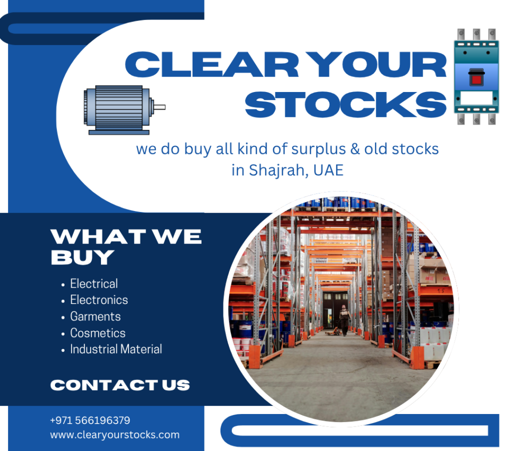 We Buy All kinds of Matieral, electrical, electronics, cosmetics, garments, industrial, motors